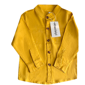 Ahaolaiyi Toddler Boys Solid Pocket Patched Button Shirt